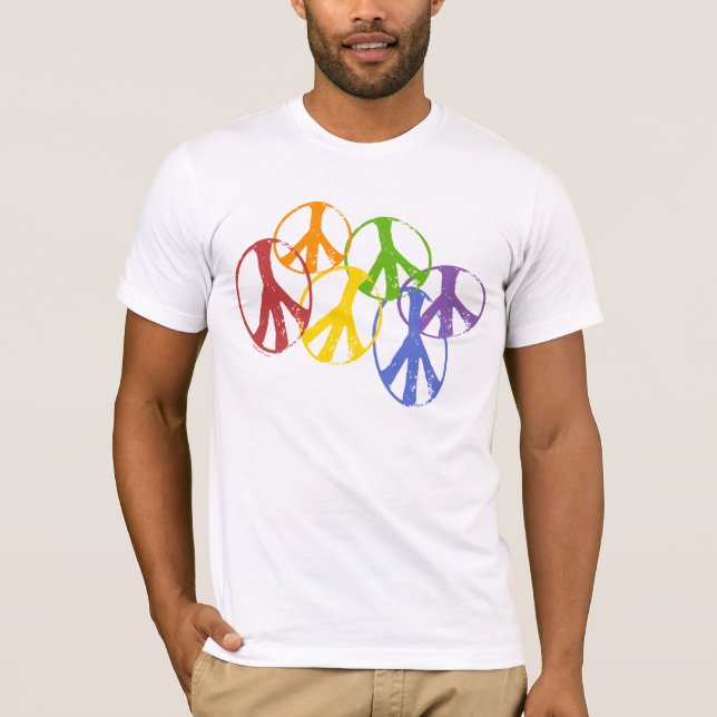 Homosexuelle Friedenssymbole T-Shirt (Vorderseite)