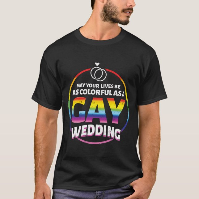 Homosexuelle gleichgeschlechtliche Ehe T-Shirt (Vorderseite)