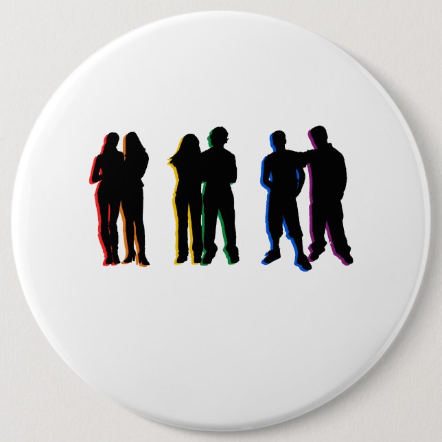Homosexuelle Heirat/neue Liebe Button (Vorderseite)