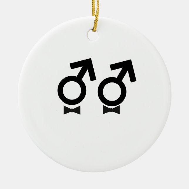 Homosexuelle Heirat-T - Shirt Keramikornament (Vorne)