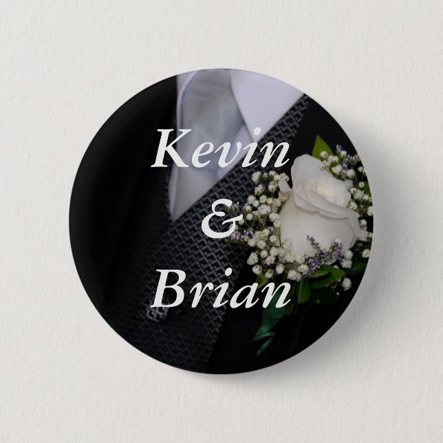 Homosexuelle Hochzeit Button (Vorderseite)