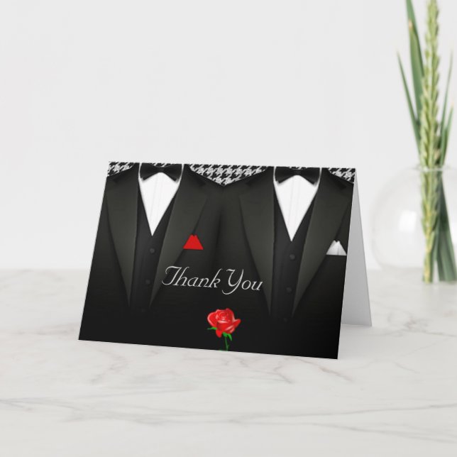 Homosexuelle Hochzeit danken Ihnen, elegantes Dankeskarte (Vorderseite)