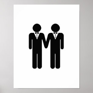 HOMOSEXUELLE HOCHZEITS-DECKEL-MÄNNER - .PNG POSTER