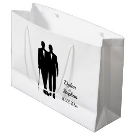 Homosexuelle Hochzeitsräume mit Namen und Datum Große Geschenktüte