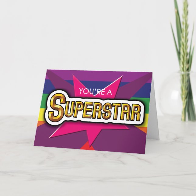 Homosexuelle Karten - Superstar (Vorderseite)