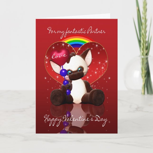 Homosexuelle/lesbische Karte Partnervalentines (Vorderseite)
