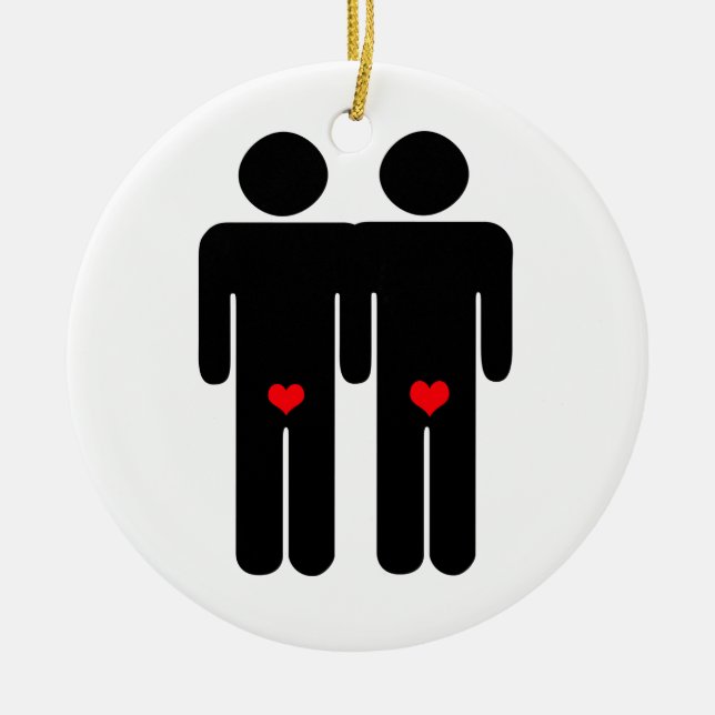 HOMOSEXUELLE LIEBHABER (2) KERAMIKORNAMENT (Vorne)