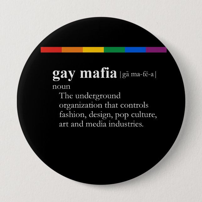HOMOSEXUELLE MAFIA BUTTON (Vorderseite)