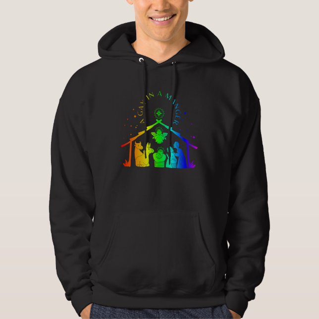 Homosexuelle-Manager lgbtq Weihnachten lustig Hoodie (Vorderseite)