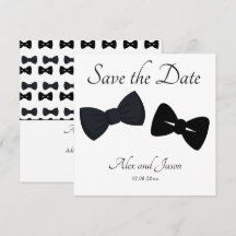 Homosexuelle Moderne Schwarz-weiße Save the Date H
