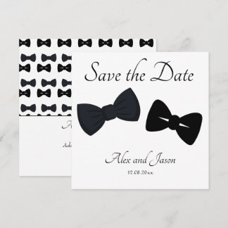 Homosexuelle Moderne Schwarz-weiße Save the Date H
