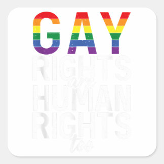 Homosexuelle Rechte sind Menschenrechte zu Bisexue Quadratischer Aufkleber
