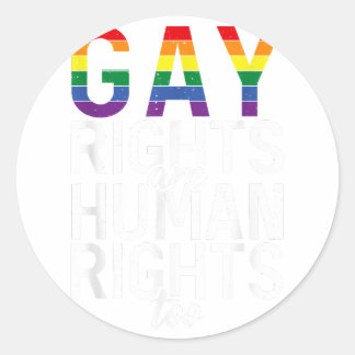 Homosexuelle Rechte sind Menschenrechte zu Bisexue Runder Aufkleber