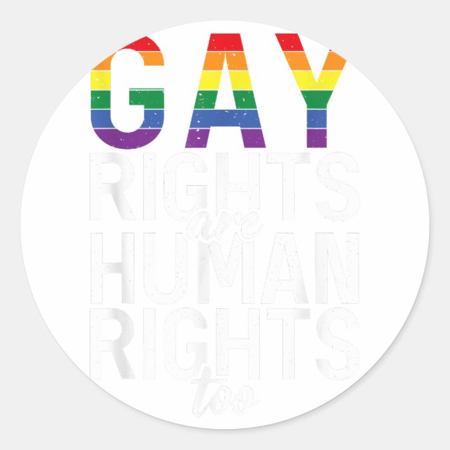 Homosexuelle Rechte sind Menschenrechte zu Bisexue Runder Aufkleber (Vorderseite)