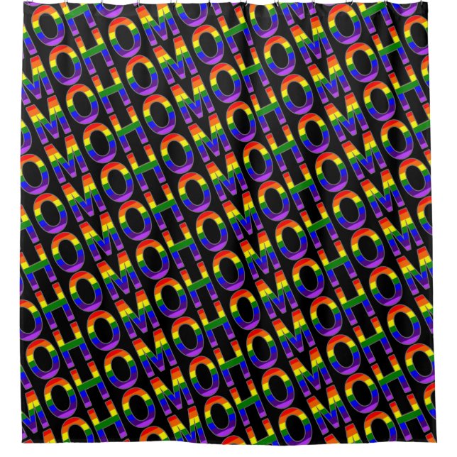 Homosexuelle Regenbogen-Flagge färbt Homo Duschvorhang (Vorderseite)
