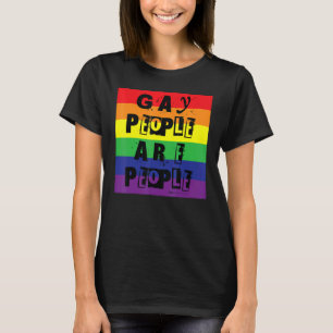 Homosexuelle sind Menschen Gay Pride Rainbow Word  T-Shirt