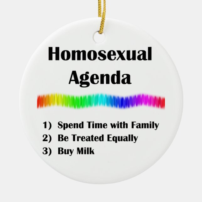 Homosexuelle Tagesordnung Keramikornament (Vorne)