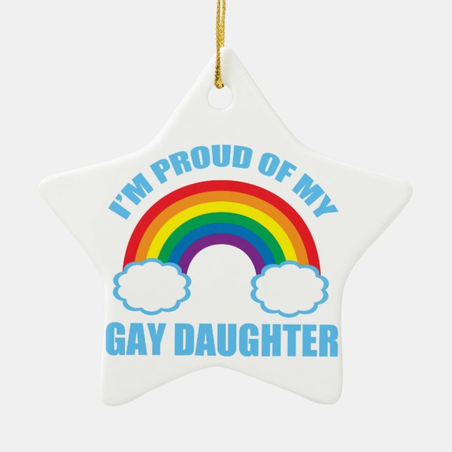Homosexuelle Tochter Keramik Ornament (Vorne)