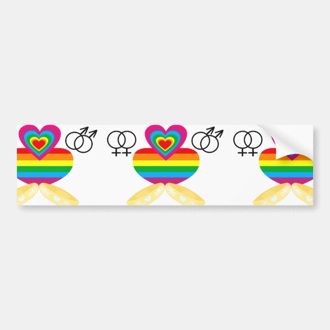 Homosexuellenehe Autoaufkleber (Vorne)