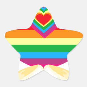 Homosexuellenehe Stern-Aufkleber