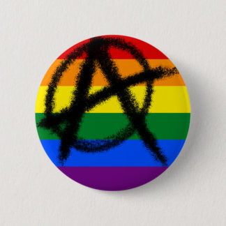 homosexueller Anarchieknopf des Regenbogens Button
