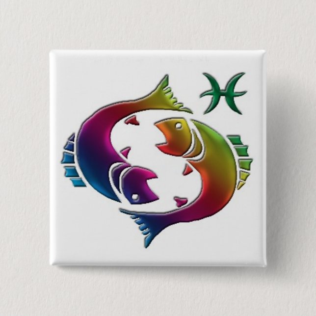 Homosexueller Fisch-Knopf Button (Vorderseite)