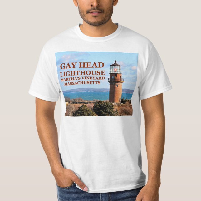 Homosexueller Hauptleuchtturm, Martha's Vineyard T-Shirt (Vorderseite)