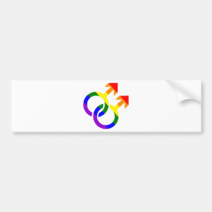 Homosexueller männlicher Regenbogen Autoaufkleber