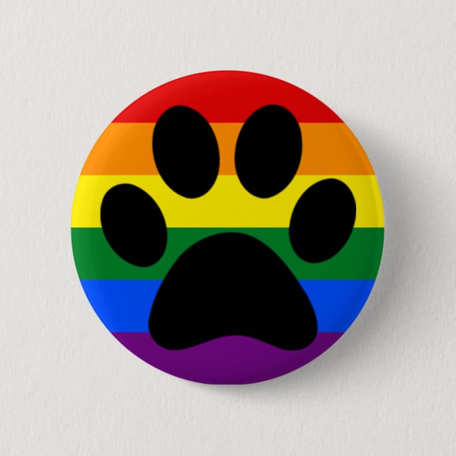 Homosexueller Pelzstolz Button (Vorderseite)