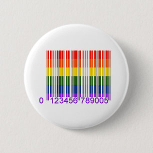 Homosexueller Regenbogen-Barcode 1 Button