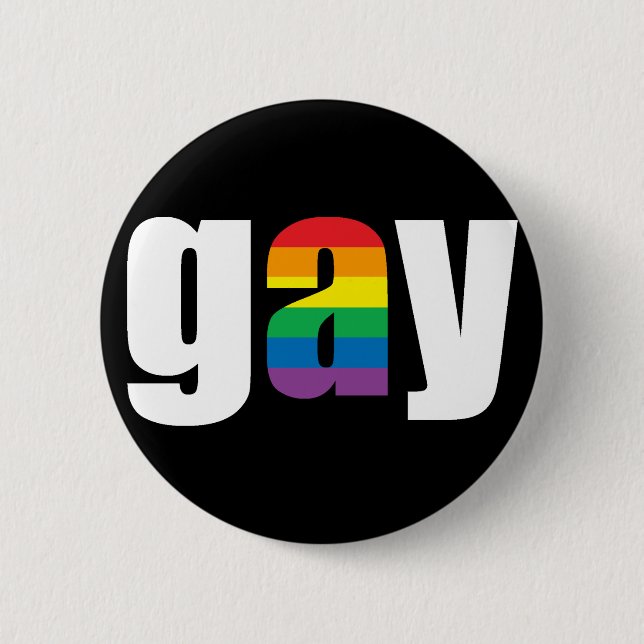 Homosexueller schwarzer Knopf Button (Vorderseite)