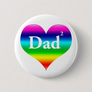 Homosexueller Vater quadrierte LGBT Button