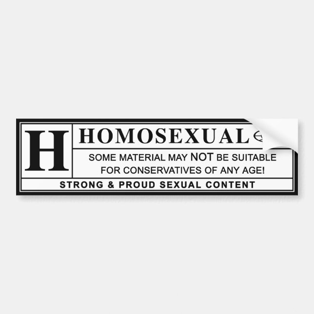 Homosexueller warnender Aufkleber Autoaufkleber (Vorne)