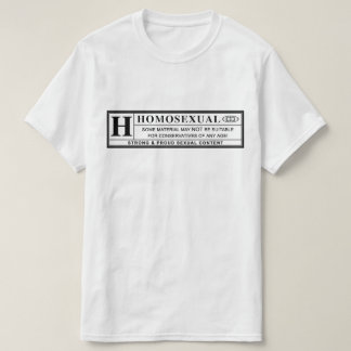 Homosexueller warnender Aufkleber T-Shirt