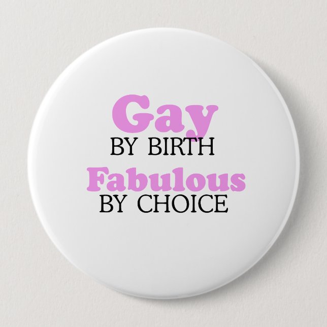 Homosexuelles durch die Geburt fabelhaft durch Button (Vorderseite)