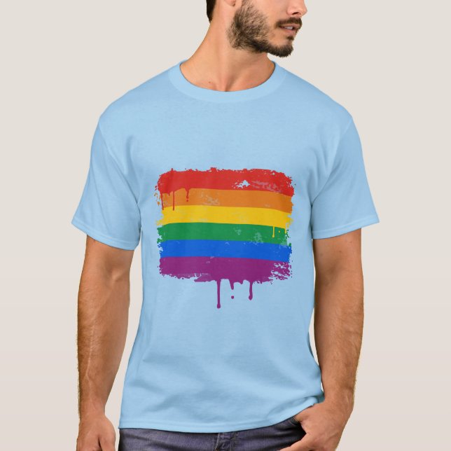 HOMOSEXUELLES FLAGGEN-BRATENFETT T-Shirt (Vorderseite)