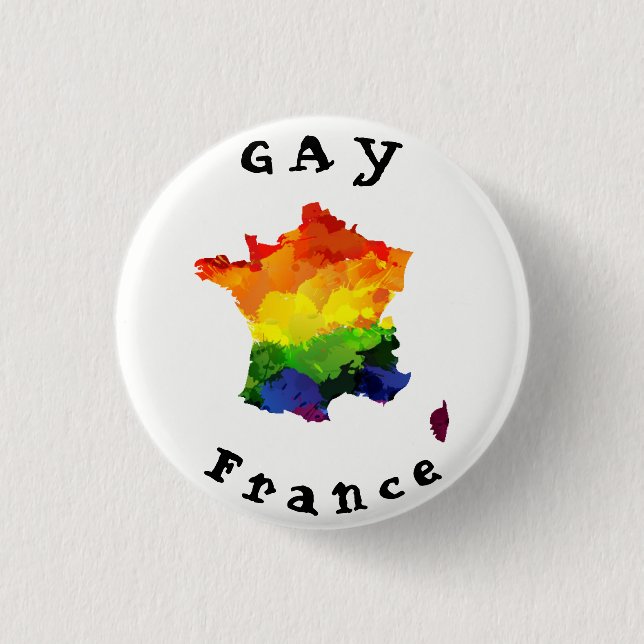 HOMOSEXUELLES Frankreich-Abzeichen Button (Vorderseite)