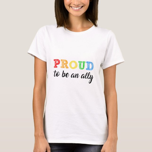 Homosexuelles gerades Alliance verbinden T-Shirt (Vorderseite)