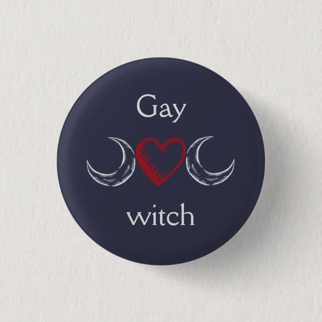 Homosexuelles Hexe-Abzeichen/ Button (Vorderseite)