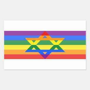Homosexuelles Jude-Aufkleber-Set Rechteckiger Aufkleber