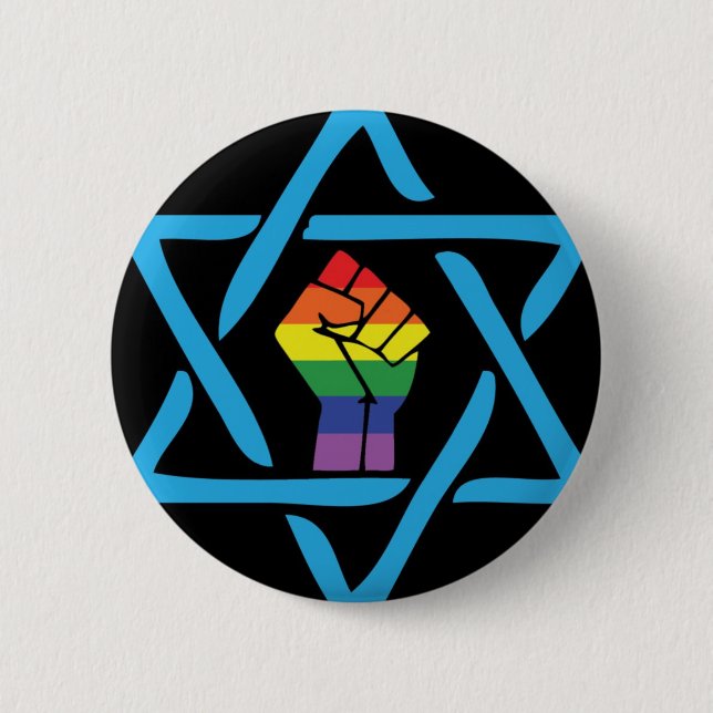 Homosexuelles schwarzes jüdisches button (Vorderseite)