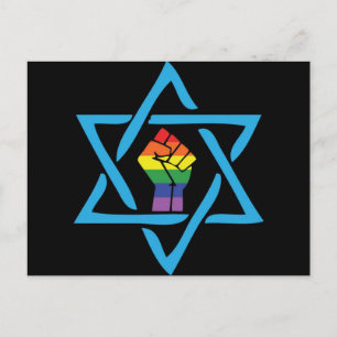 Homosexuelles schwarzes jüdisches postkarte