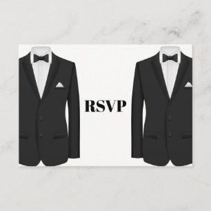 Homosexuelles Tuxedo-Hochzeits-Einladung UAWG RSVP Karte