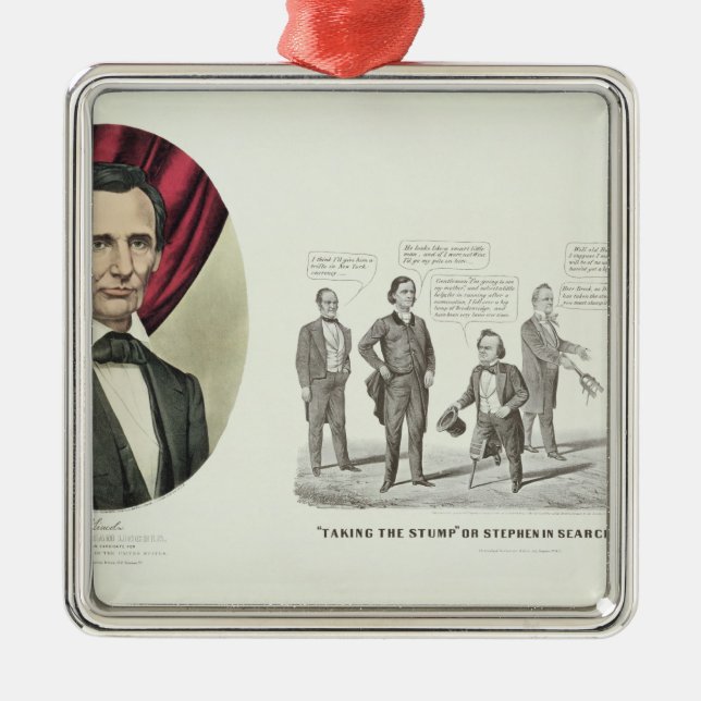 Hon. Abraham Lincoln Silbernes Ornament (Vorne)
