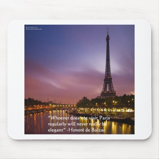 Hon de Balzac: Paris Frankreich Mousepad (Vorne)