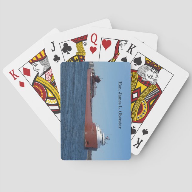 Hon James L. Oberstar spielt Karten Spielkarten (Rückseite)