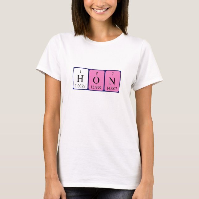 Hon Periodenname Shirt (Vorderseite)