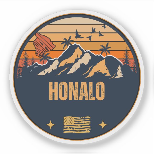 Honalo, Hawaii Aufkleber (Vorderseite)