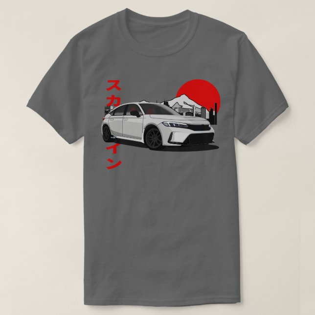 Honda Civic fl5 Retro Style T-Shirt (Design vorne)