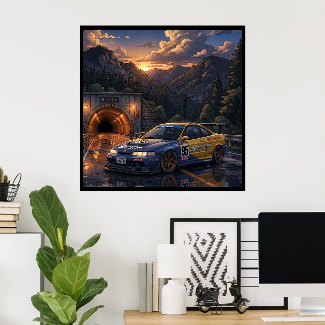 Honda Integra Type R JTCC Poster (Heimbüro)